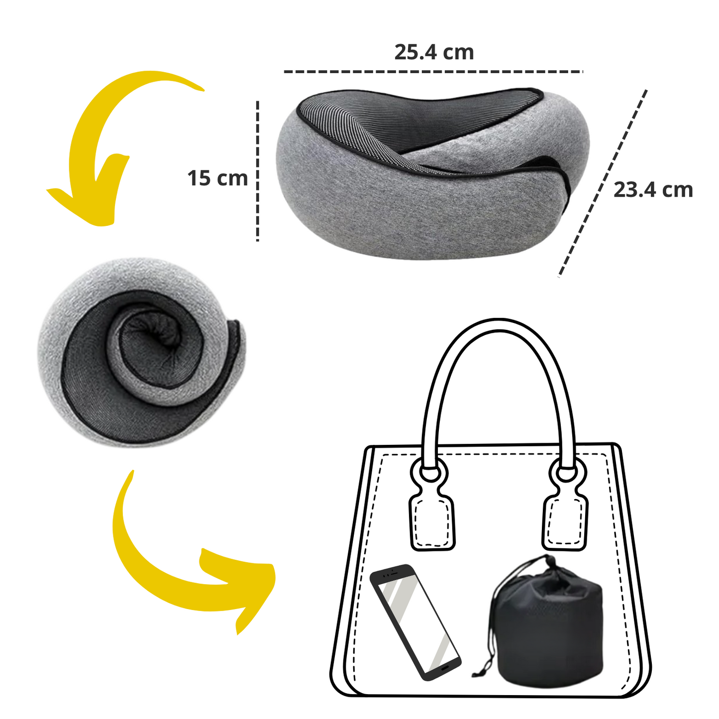 Nackstödskudde i memory foam