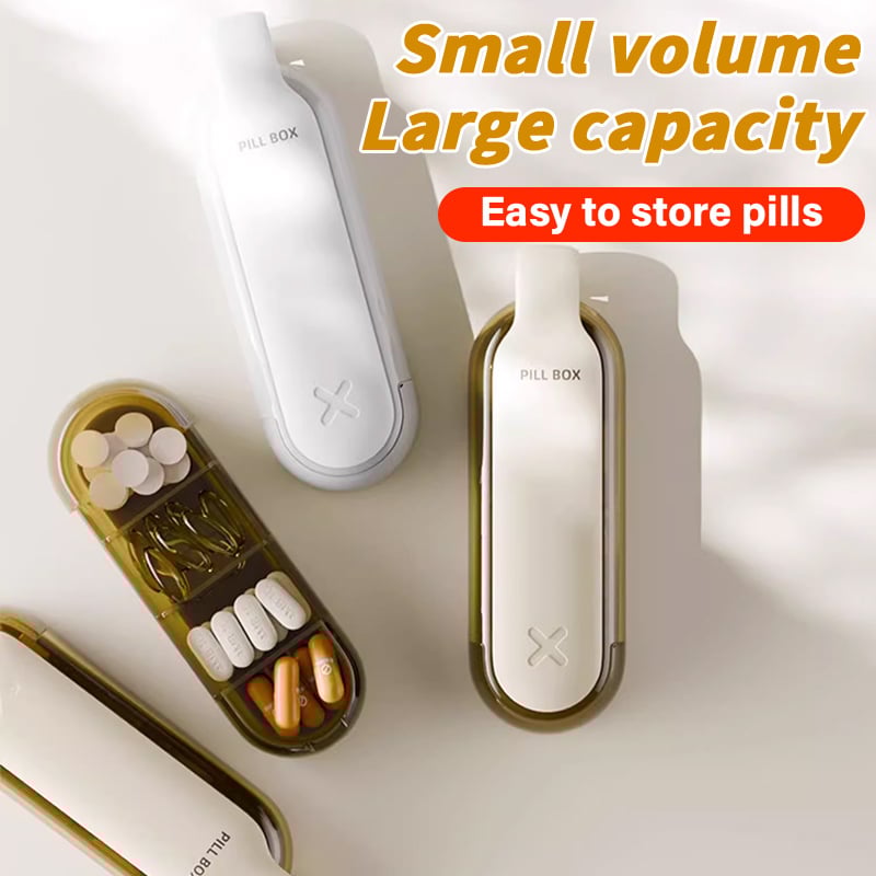2 IN 1 bärbar pillerutdragare och lagerindelad organisation