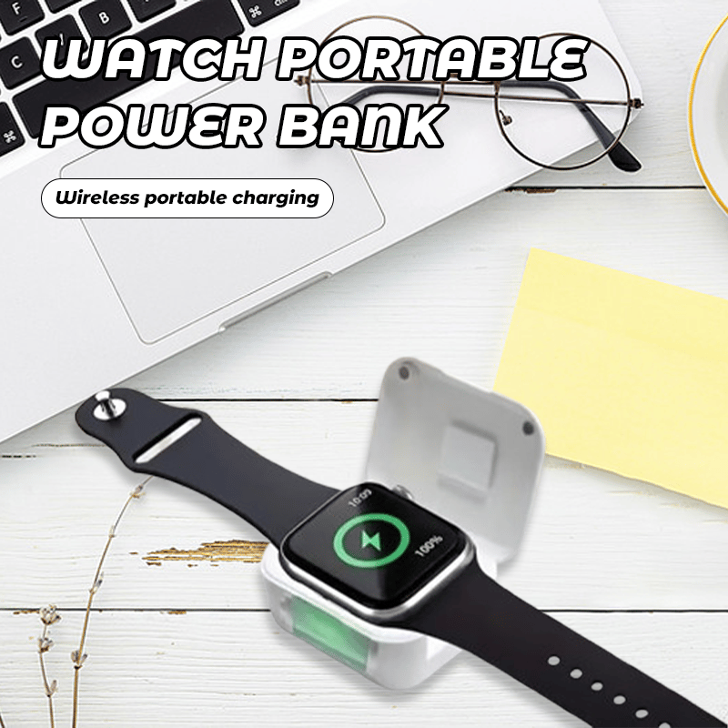 Bärbar trådlös powerbank för smartklockor