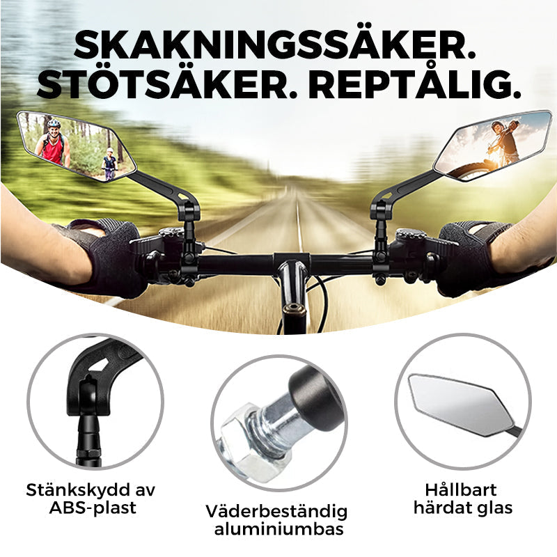 360° roterbar och justerbar backspegel för cykel