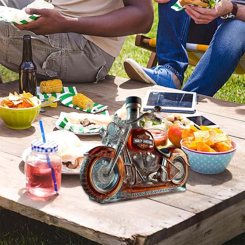 Kreativ motorcykel Glasvinflaska