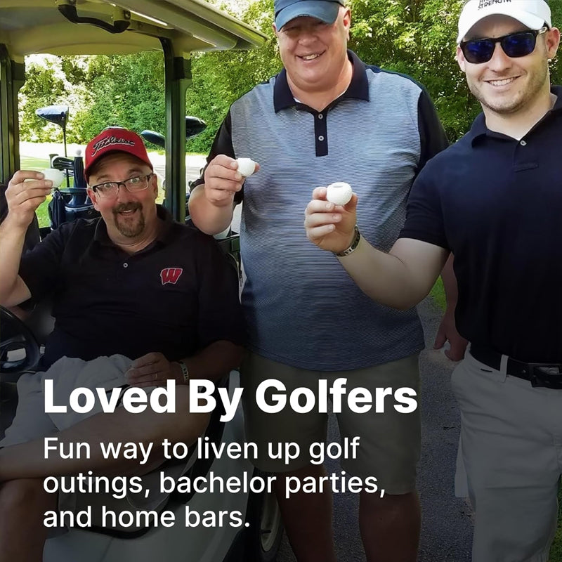 Kreativt shotglas i form av en golfboll