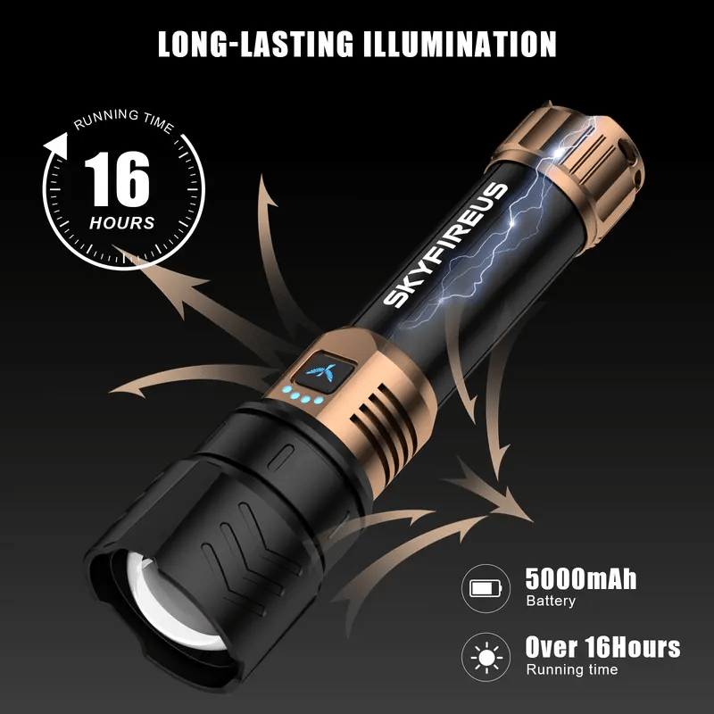 SKYFIRE 1097 Ficklampa – Ultraljus, Lång Räckvidd & Portabel