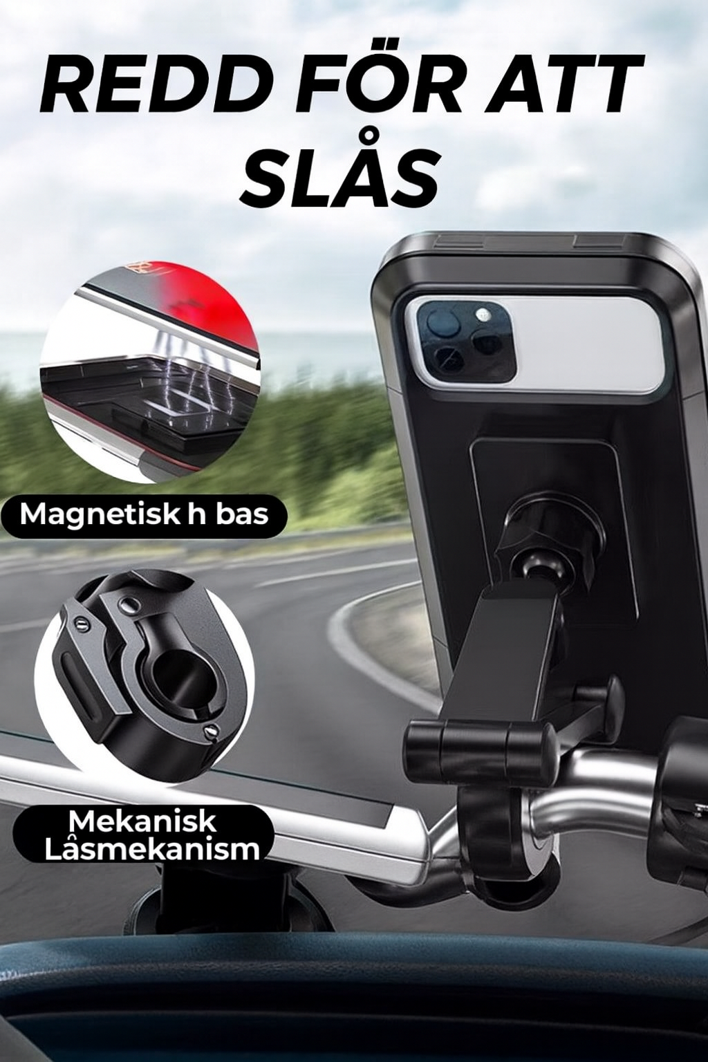 Universellt vattentätt telefonfäste för cykel och motorcykel