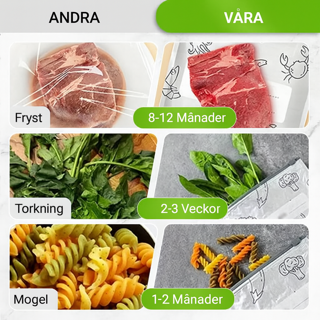 Teranvändbara Förvaringspåsar i Aluminiumfolie med Förslutning