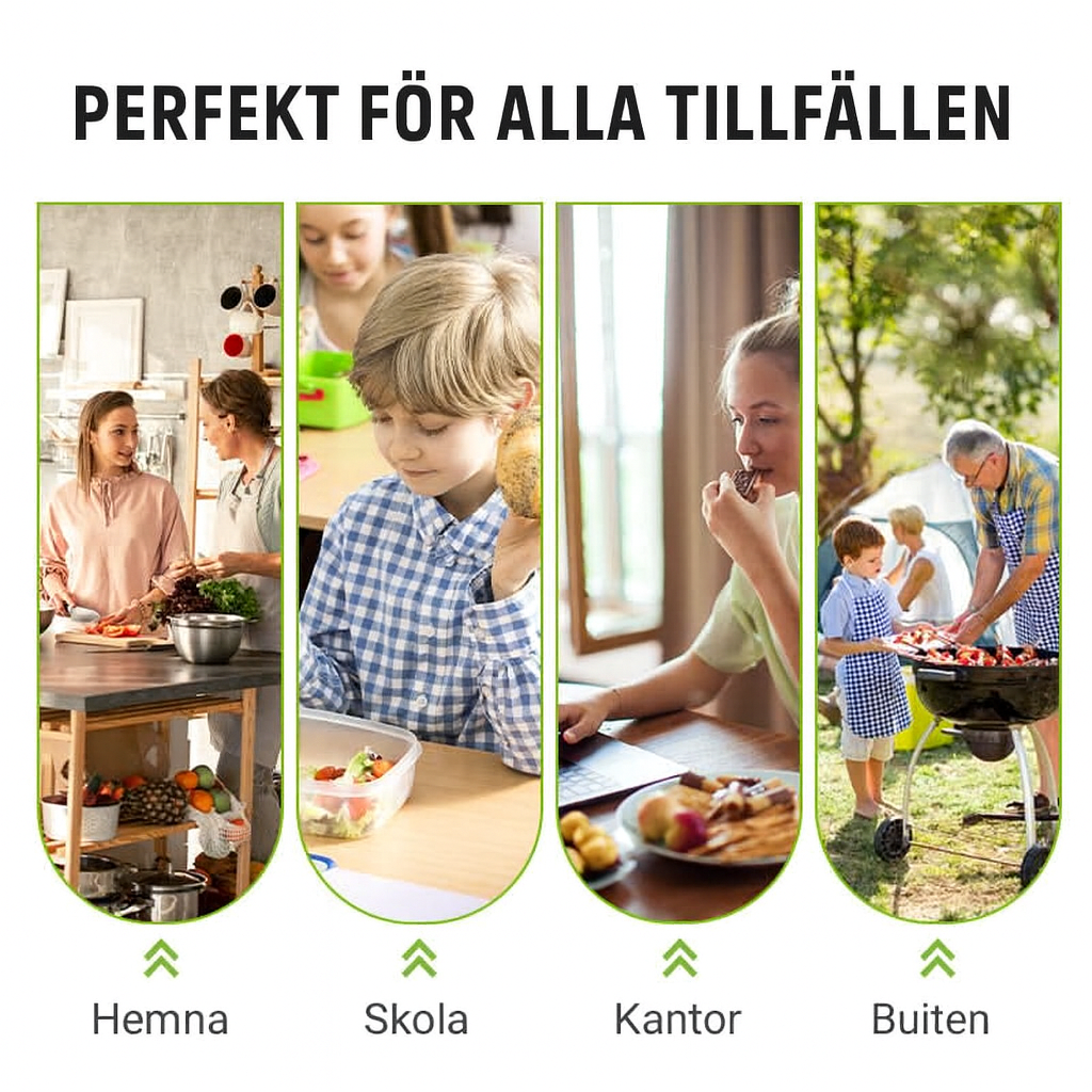 Teranvändbara Förvaringspåsar i Aluminiumfolie med Förslutning