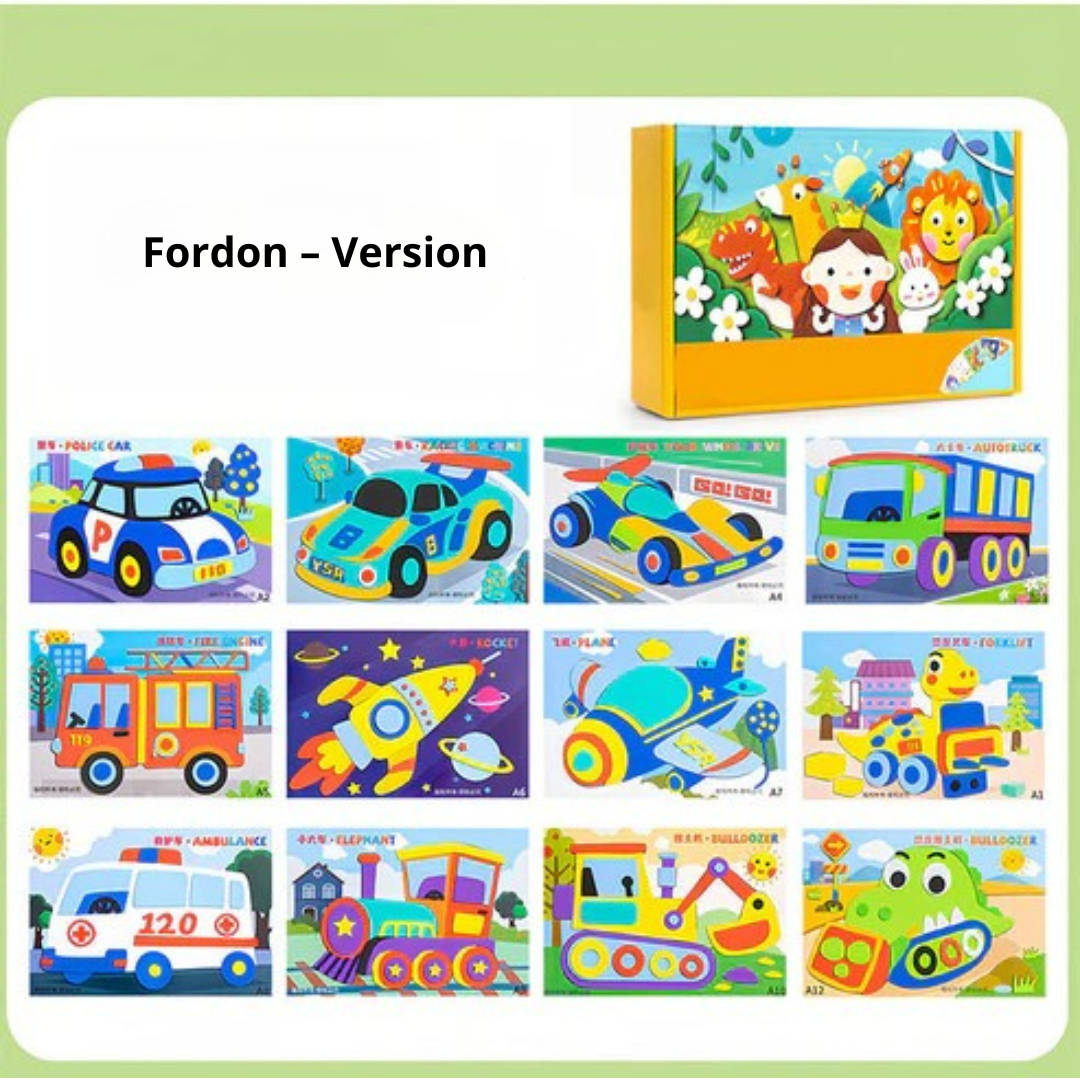 Kreativ 3D-Pyssel™ – Skala, klistra, bygg