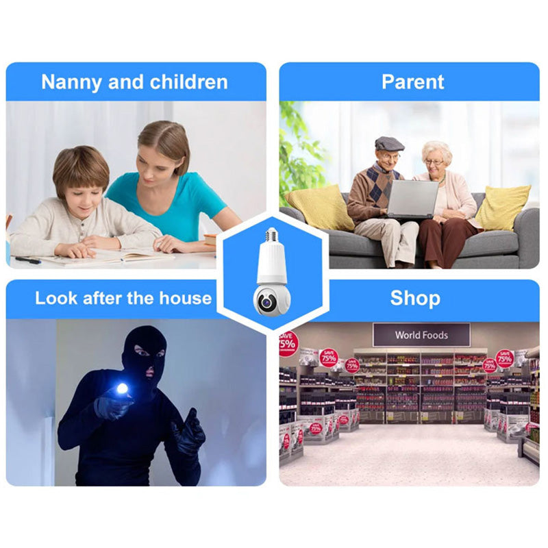 Smart WiFi-säkerhetskamera med belysning