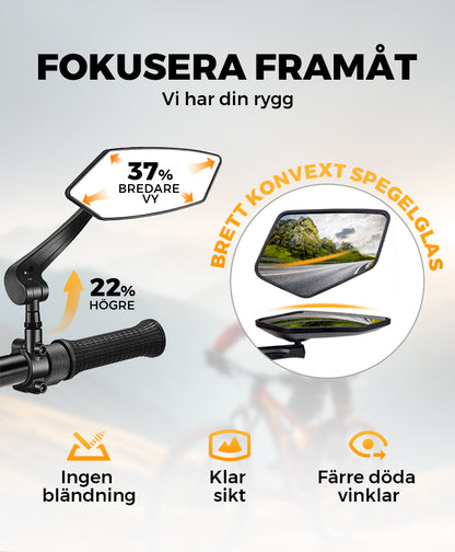 360° roterbar och justerbar backspegel för cykel