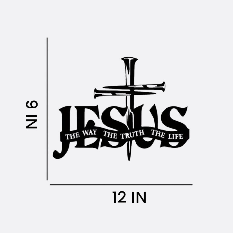 Jesus & Kruis Design Muurkunst - Limited Handmade Series