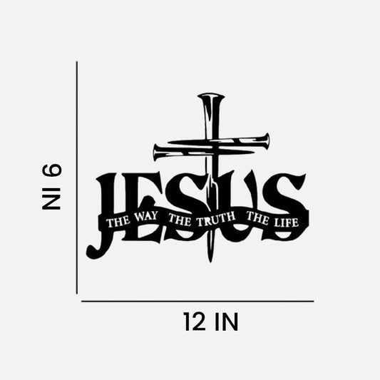 Jesus & Kruis Design Muurkunst - Limited Handmade Series