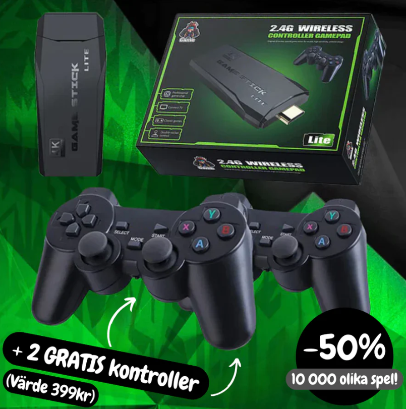 GameStick™ – Plug & Play-nostalgi på sekunder