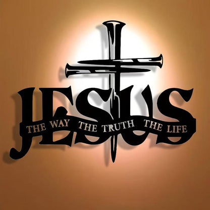 Jesus & Kruis Design Muurkunst - Limited Handmade Series