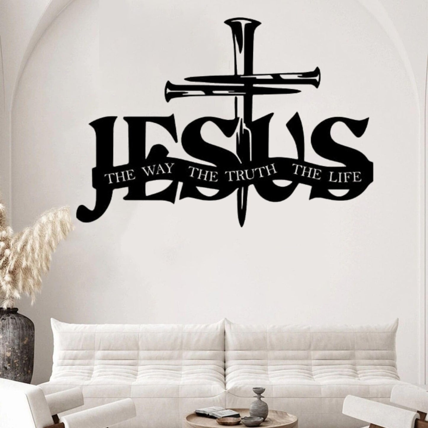 Jesus & Kruis Design Muurkunst - Limited Handmade Series