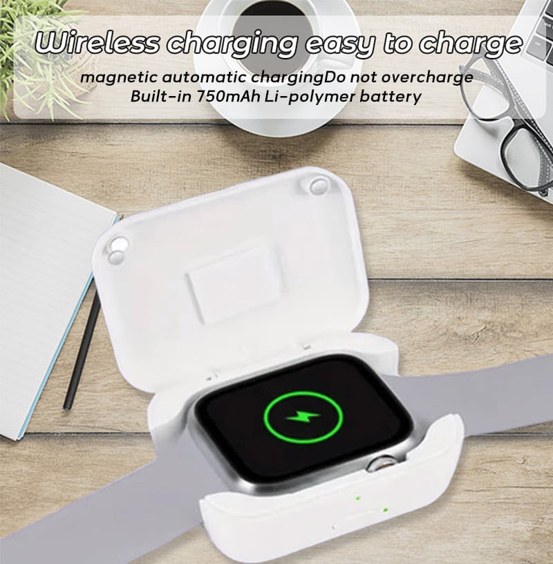 Bärbar trådlös powerbank för smartklockor