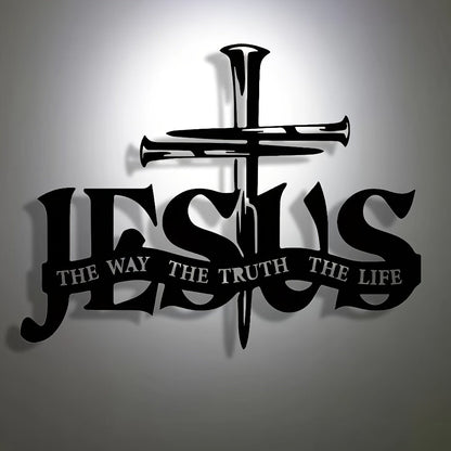 Jesus & Kruis Design Muurkunst - Limited Handmade Series