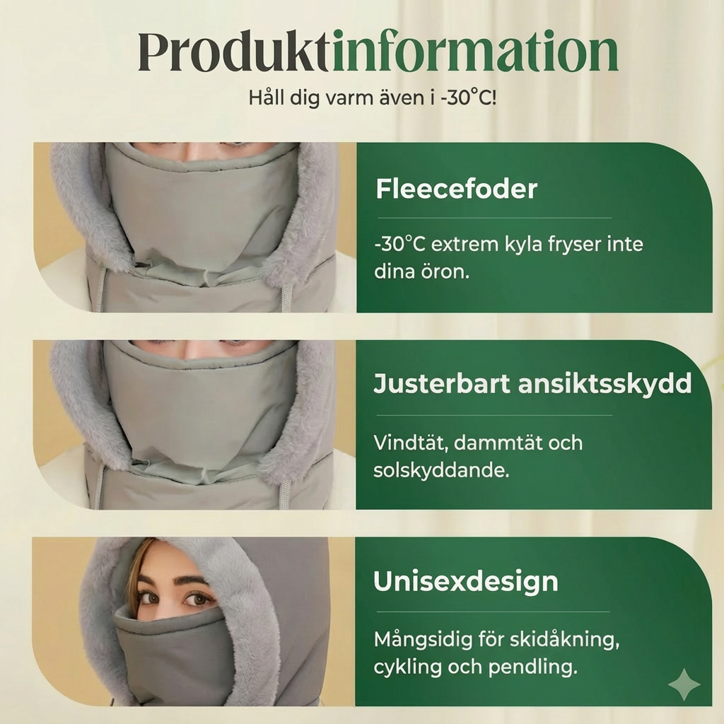 ThermoHood – Isolerande värme för ansikte och hals