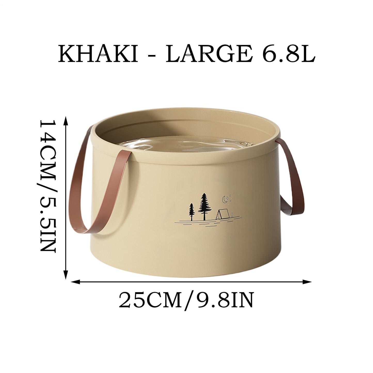 Bärbar hopfällbar hink
