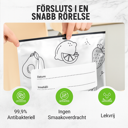 Teranvändbara Förvaringspåsar i Aluminiumfolie med Förslutning