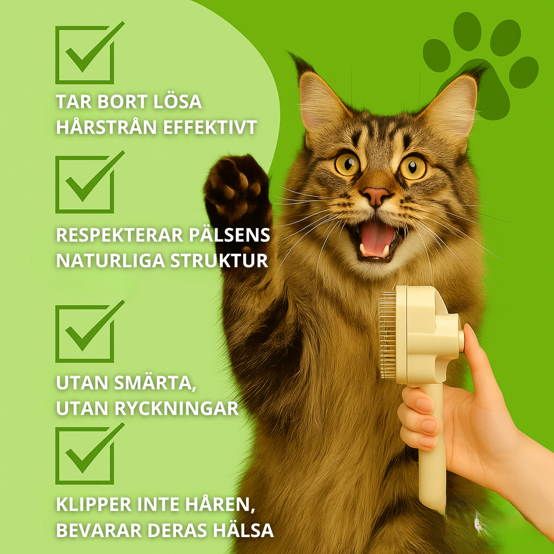 MjukaPäls Borsten - KATTBORSTEN SOM STOPPAR FÄLLNING OCH HÅLLER HEMMET RENT