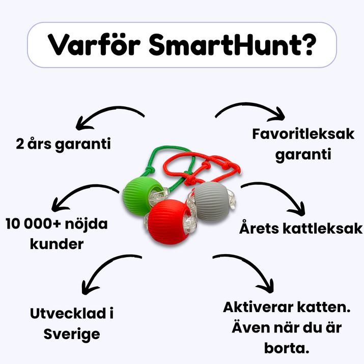 SmartHunt™ – Aktiv lek, mindre stress, en lyckligare katt