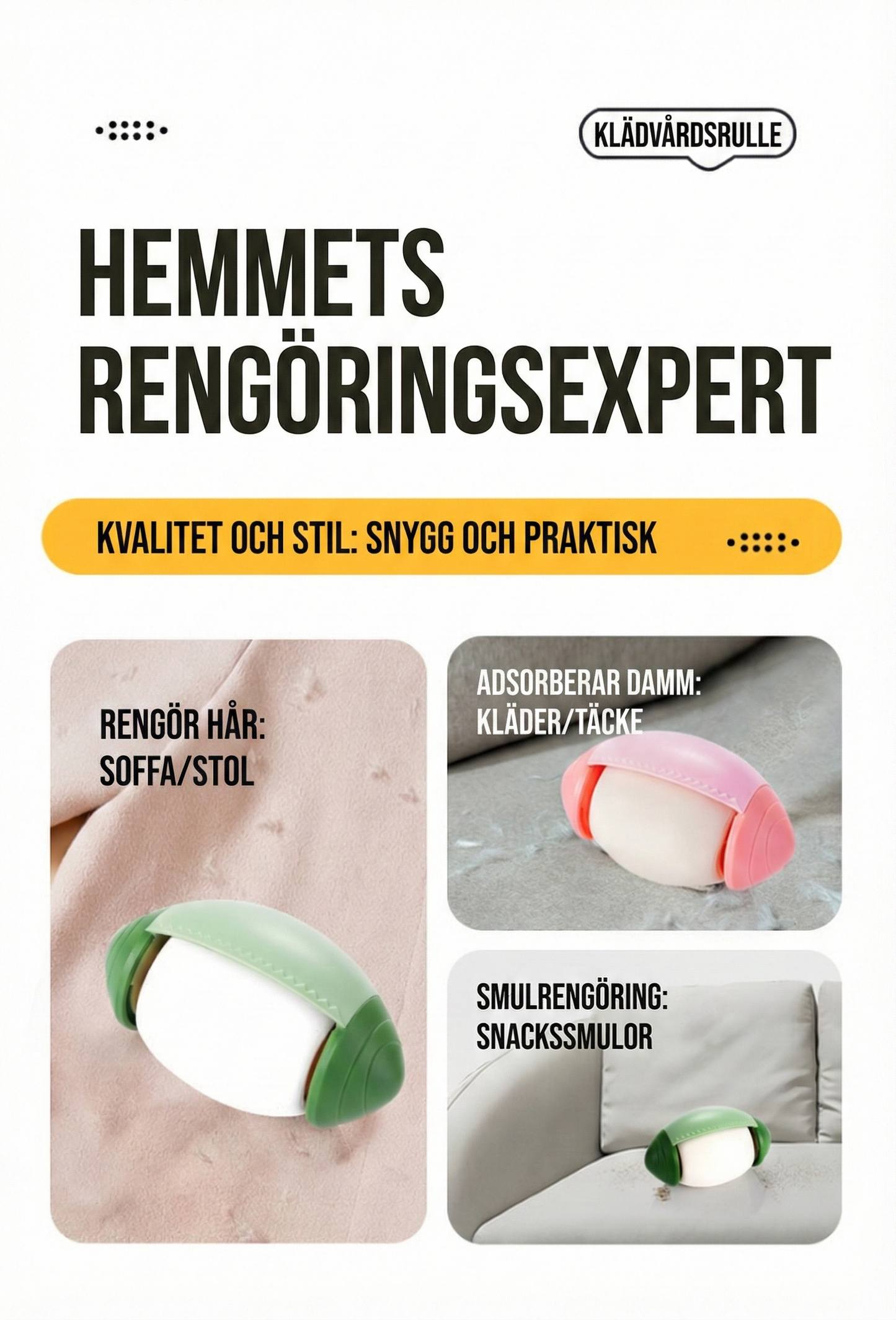 EcoRoll™ – Tvättbar luddrulle med extrem vidhäftning