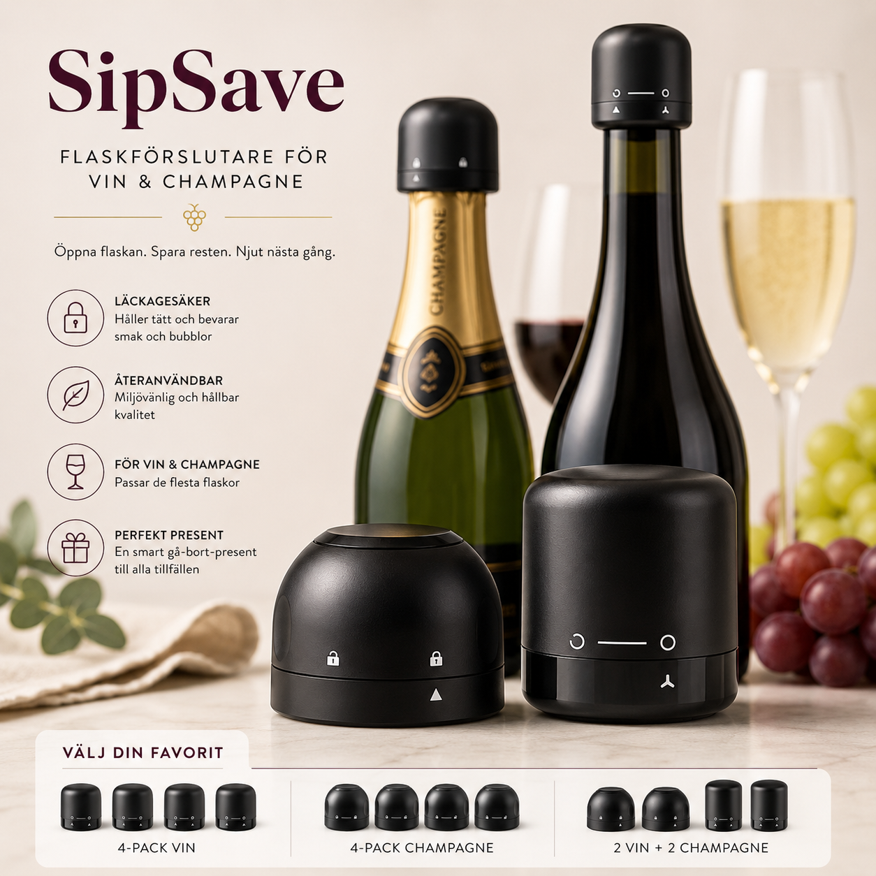 SipSave – Spara öppnade flaskor enklare
