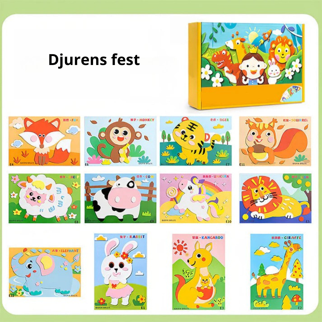 Kreativ 3D-Pyssel™ – Skala, klistra, bygg