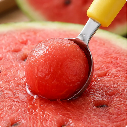 MelonForm – Mångsidigt 4-i-1 redskap för att snabbt skära, gröpa ur och skapa perfekta fruktkulor