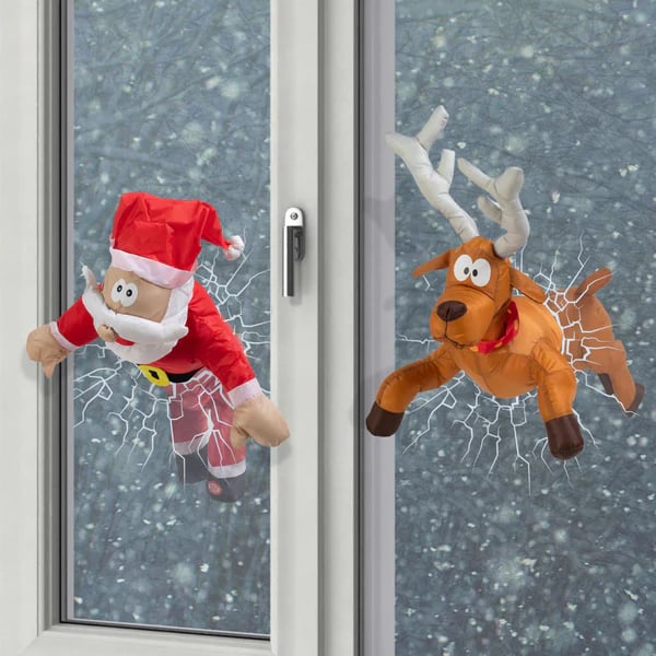 Kraschande renar och jultomteset