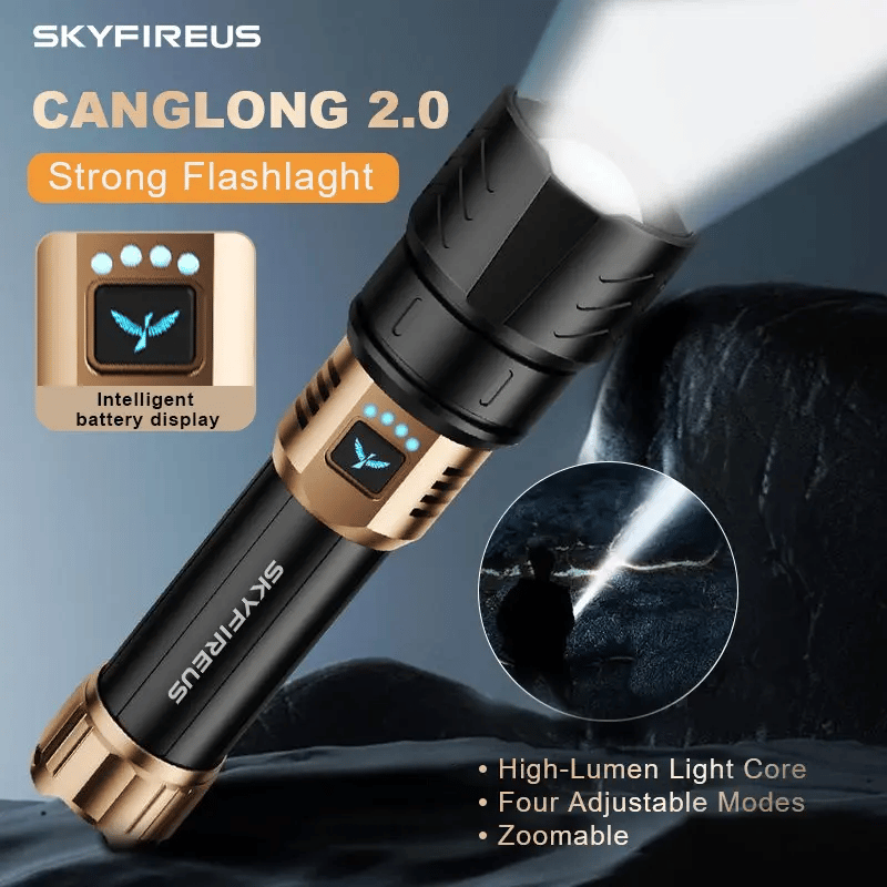 SKYFIRE 1097 Ficklampa – Ultraljus, Lång Räckvidd & Portabel