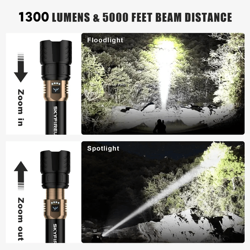 SKYFIRE 1097 Ficklampa – Ultraljus, Lång Räckvidd & Portabel