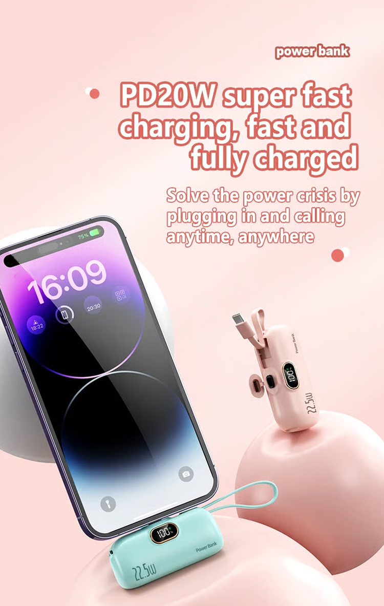 Mini Portabel Powerbank 5000mAh för Telefon