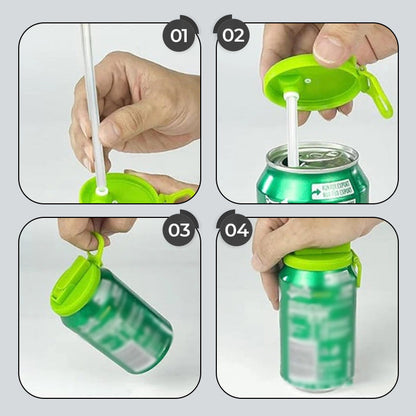 Soda Can Lid with Straw for Kids