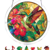 Flammande röd kolibri